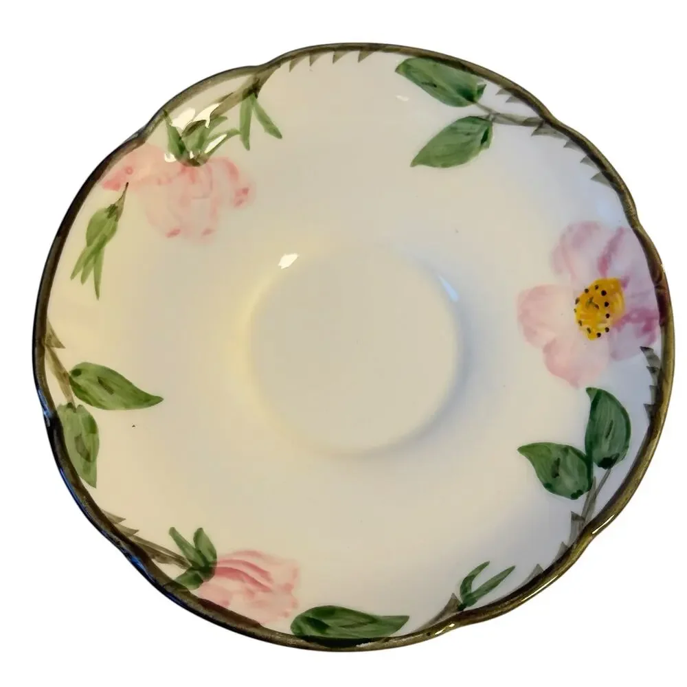 Franciscan Earthenware Desert Rose Set of 2 Tea Cups & Saucers USA